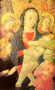 Castello Nativity, Master of the The Virgin Child Surrounded by Four Angels oil
